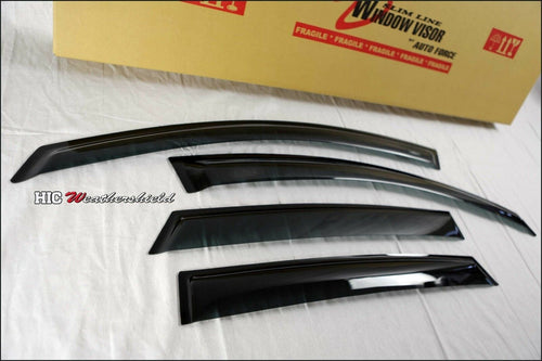 Installed View - Ford Focus LR Hatch & Sedan (2002-2005): Premium Window Visors