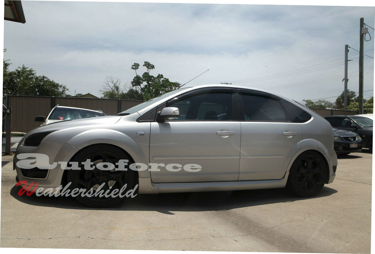Installed View - Ford Focus LS LT LV (2005-2011): Premium Window Visors