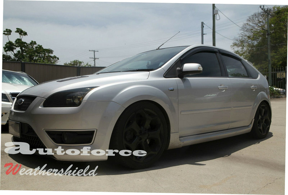 Installed View - Ford Focus LS LT LV (2005-2011): Premium Window Visors
