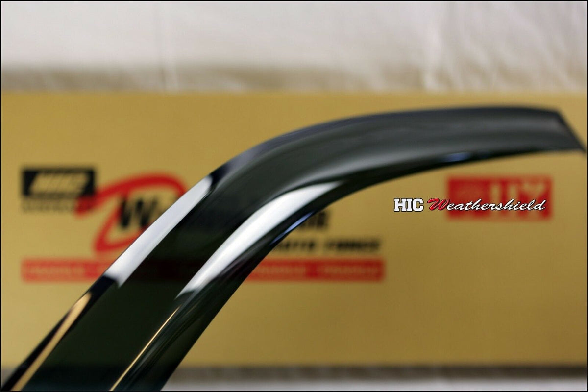Installed View - Ford Ranger PJ PK Dual Cab (2006-2011): Premium Window Visors