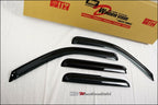 Installed View - Ford Ranger PJ PK Dual Cab (2006-2011): Premium Window Visors