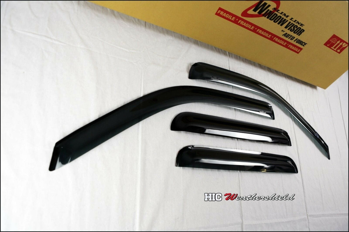 Installed View - Ford Ranger PJ PK Dual Cab (2006-2011): Premium Window Visors