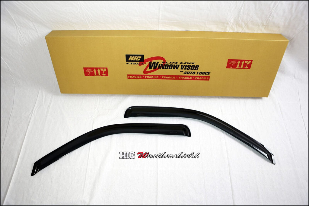 Installed View - Ford Ranger PJ PK Single Cab (2006-2009): Premium Window Visors