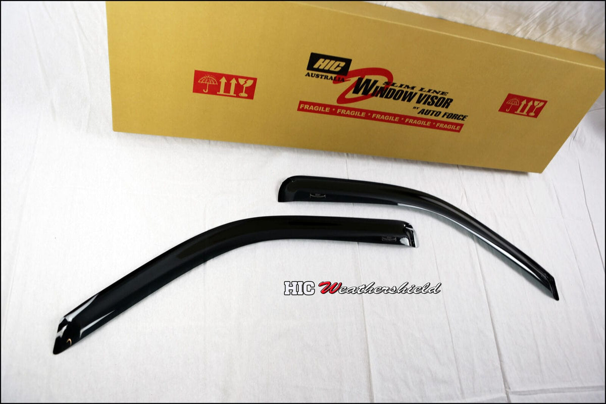 Installed View - Ford Ranger PJ PK Single Cab (2006-2009): Premium Window Visors