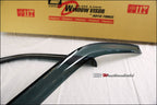Installed View - Ford Ranger PJ PK Single Cab (2006-2009): Premium Window Visors
