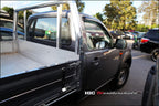 Installed View - Ford Ranger PJ PK Single Cab (2006-2009): Premium Window Visors