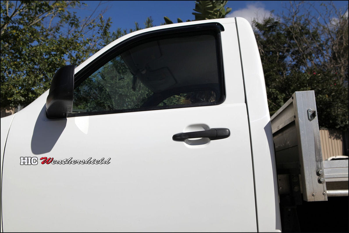 Installed View - Ford Ranger PJ PK Single Cab (2006-2009): Premium Window Visors