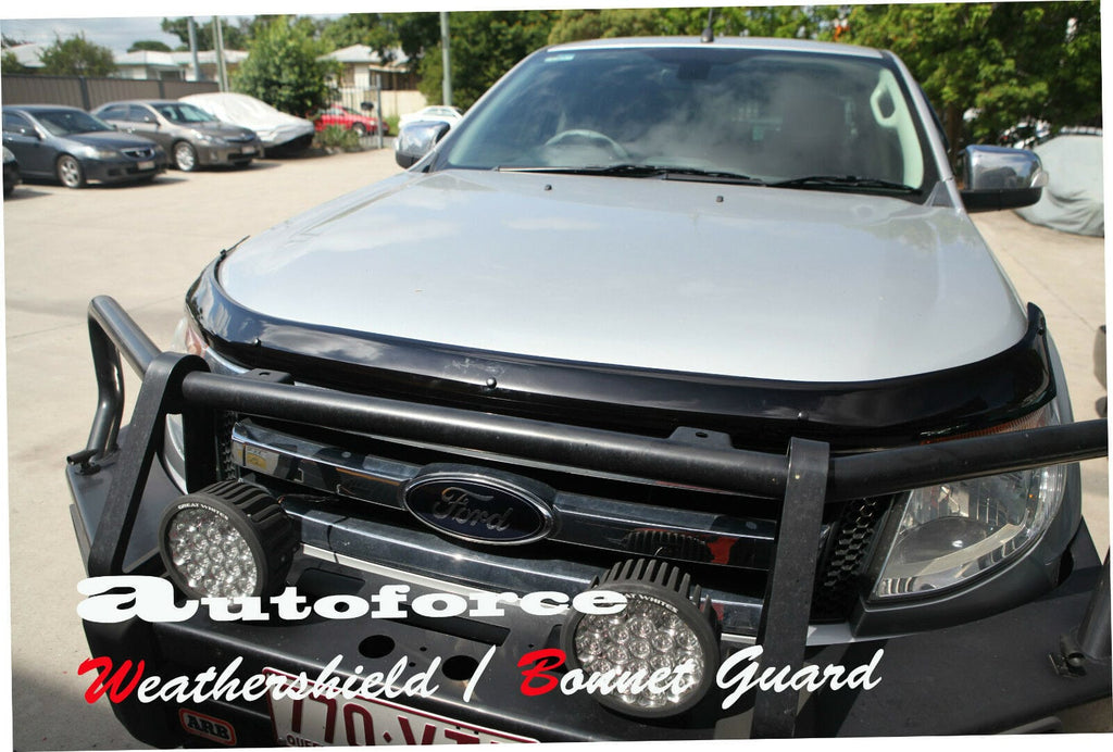 Installed View - Ford Ranger PX (2010-2015): Bonnet Protector Guard