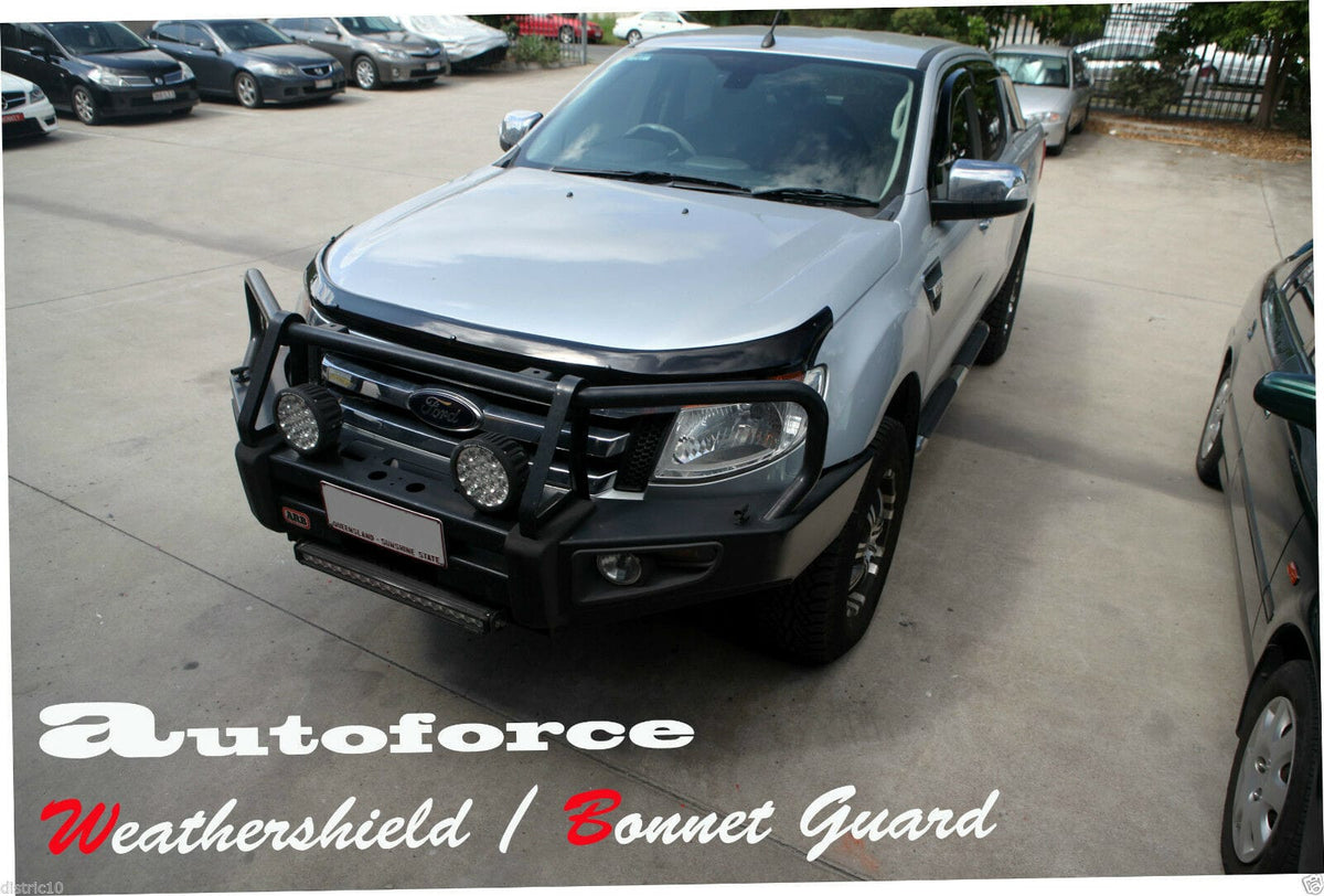 Installed View - Ford Ranger PX (2010-2015): Bonnet Protector Guard