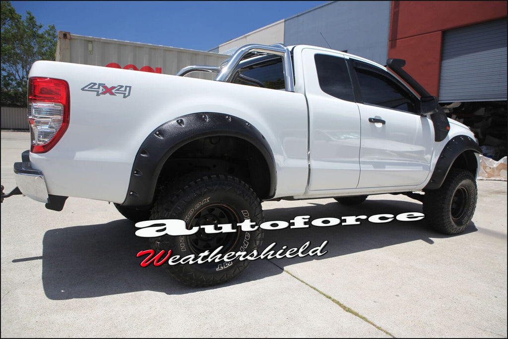 Installed View - Ford Ranger PX (2011-2021): Front Window Visors
