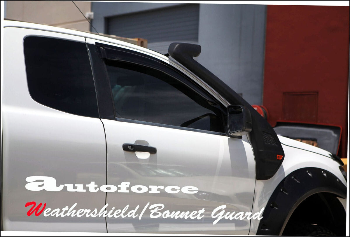 Installed View - Ford Ranger PX (2011-2021): Front Window Visors
