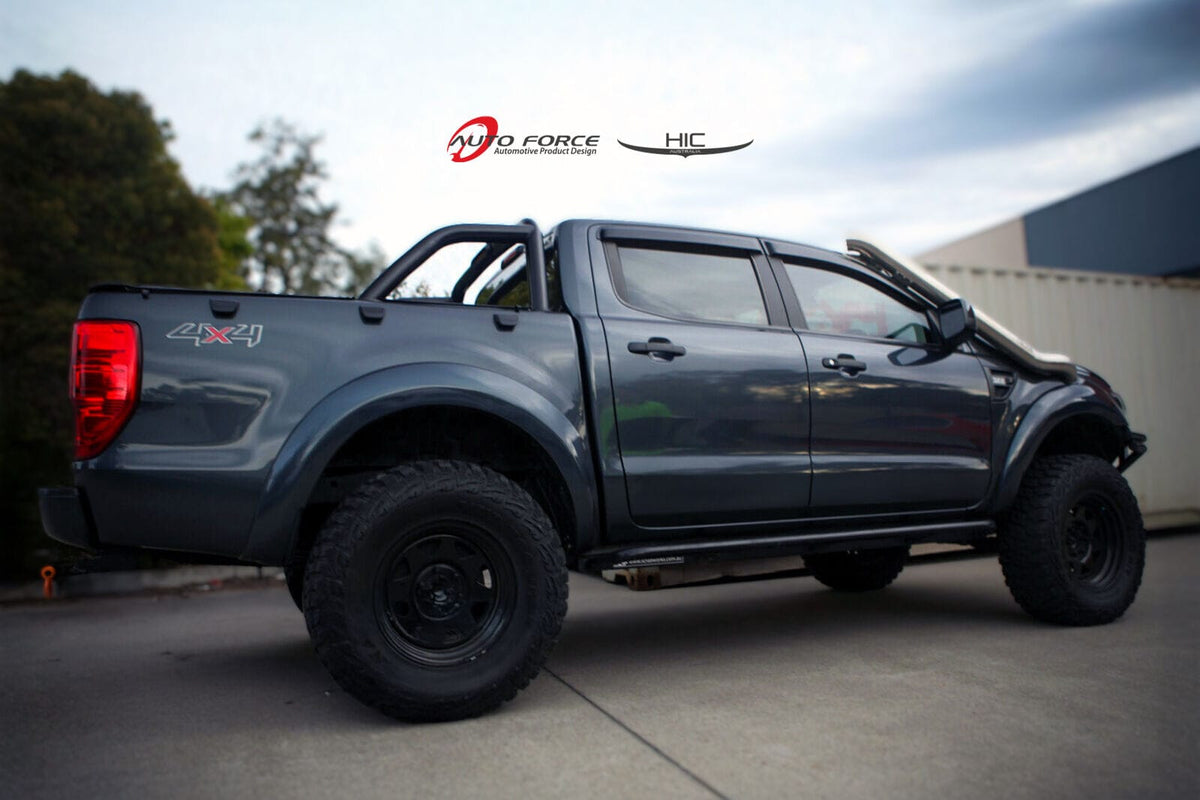 Installed View - Ford Ranger PX (2012-2022): Premium Window Visors
