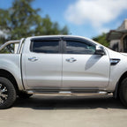 Installed View - Ford Ranger PX (2012-2022): Premium Window Visors