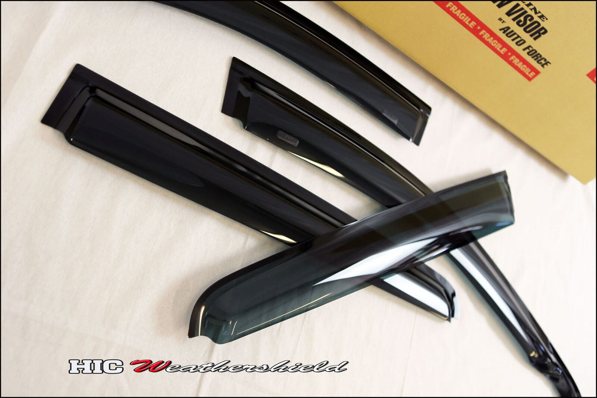 Installed View - Ford Ranger PX (2012-2022): Premium Window Visors