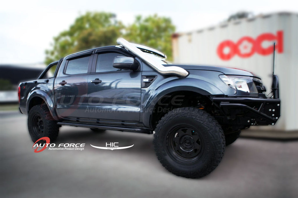 Installed View - Ford Ranger PX (2012-2022): Premium Window Visors