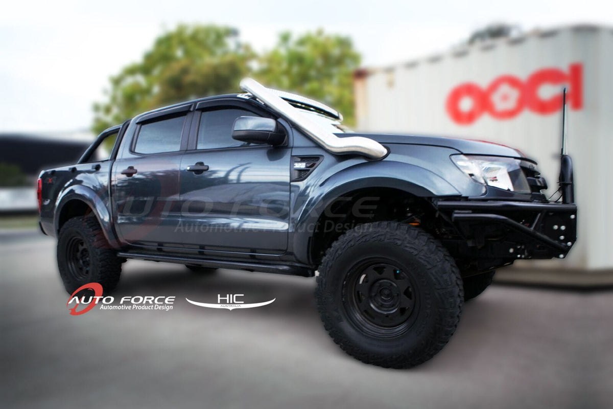 Installed View - Ford Ranger PX (2012-2022): Premium Window Visors