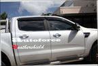 Installed View - Ford Ranger PX (2012-2022): Premium Window Visors