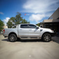 Installed View - Ford Ranger PX (2012-2022): Premium Window Visors
