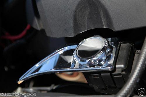 Installed View - Ford Territory SX SY SZ: Chrome Power Steering Overflow Tray