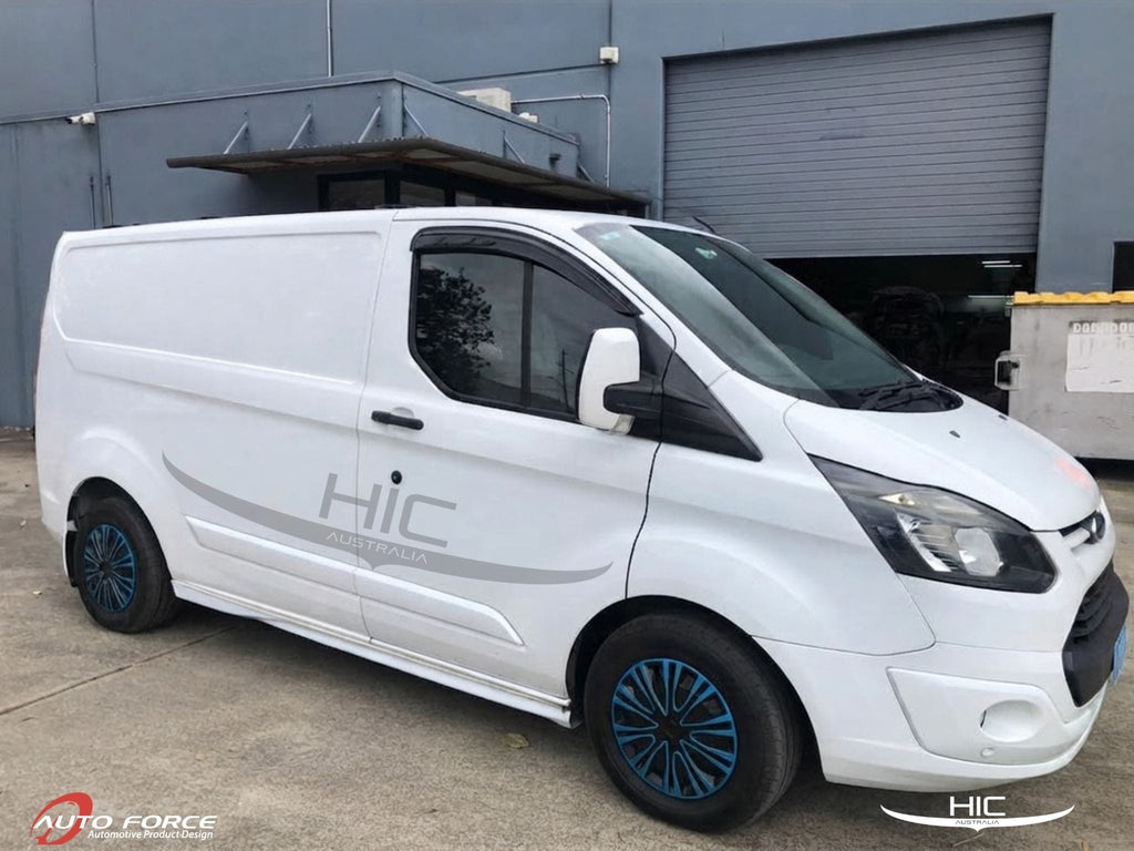 Installed View - Ford Transit Custom (2012-2023): Premium Window Visors