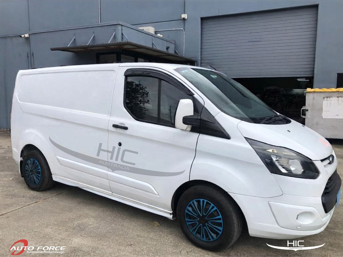 Installed View - Ford Transit Custom (2012-2023): Premium Window Visors