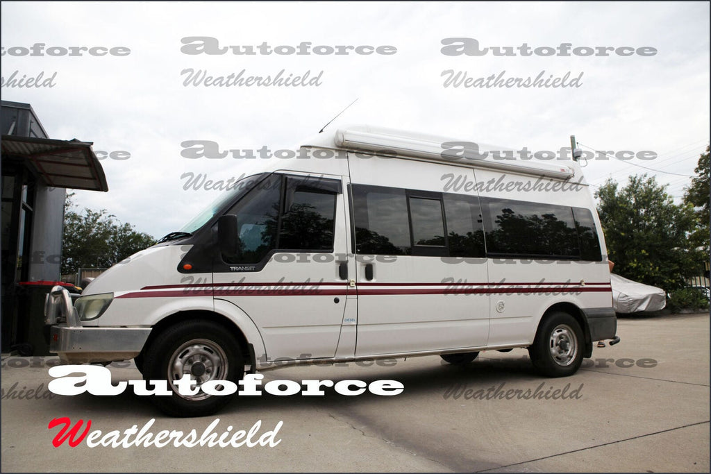 Installed View - Ford Transit Van (2000-2013): Front Window Visors