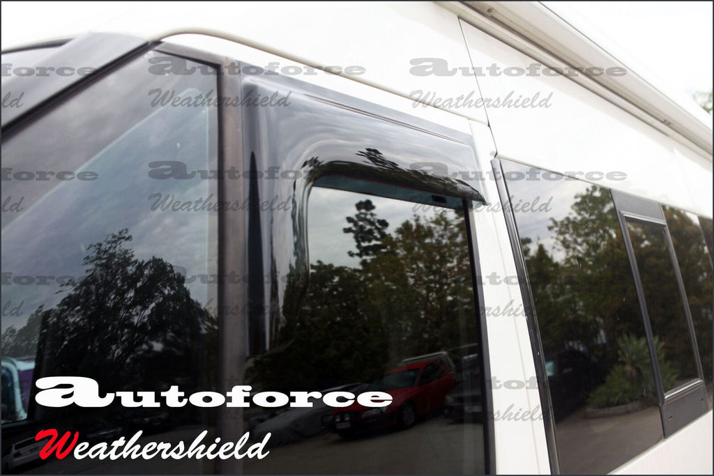 Installed View - Ford Transit Van (2000-2013): Front Window Visors