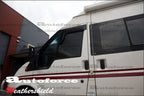 Installed View - Ford Transit Van (2000-2013): Front Window Visors
