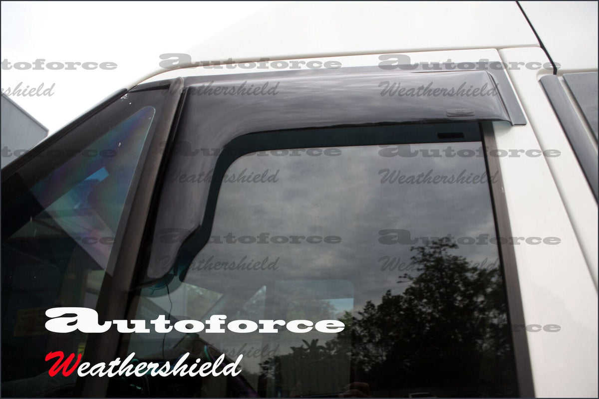 Installed View - Ford Transit Van (2000-2013): Front Window Visors