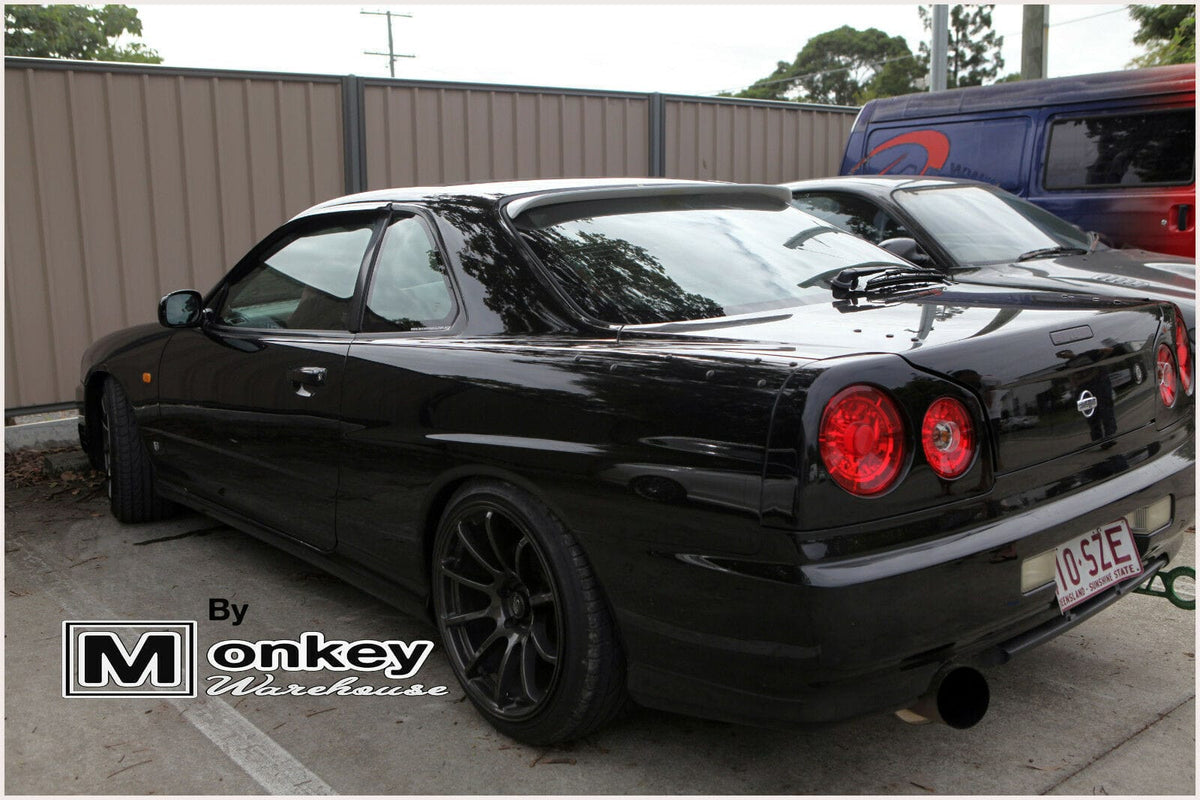 Installed View - Nissan Skyline R34 Coupe: Rear Roof Drift Wing Spoiler