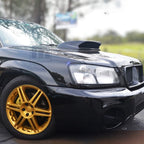 Installed View - Subaru Forester SG: Charge Speed Style Bonnet Scoop (2002-2008)