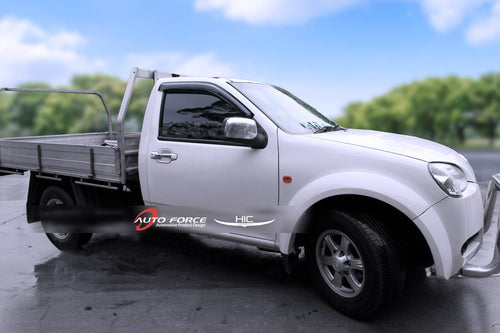 Installed View - Great Wall V200 V240 Single Cab Ute (2009-2014): Premium Window Visors