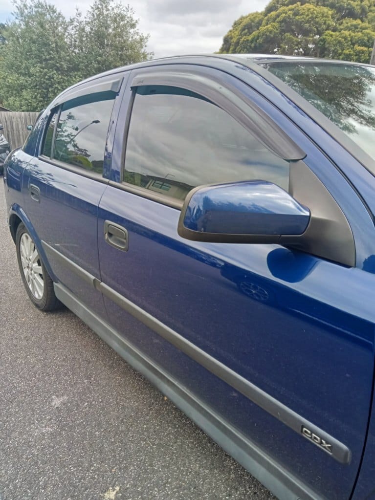 Installed View - Holden Astra TS (1998-2005): Premium Window Visors