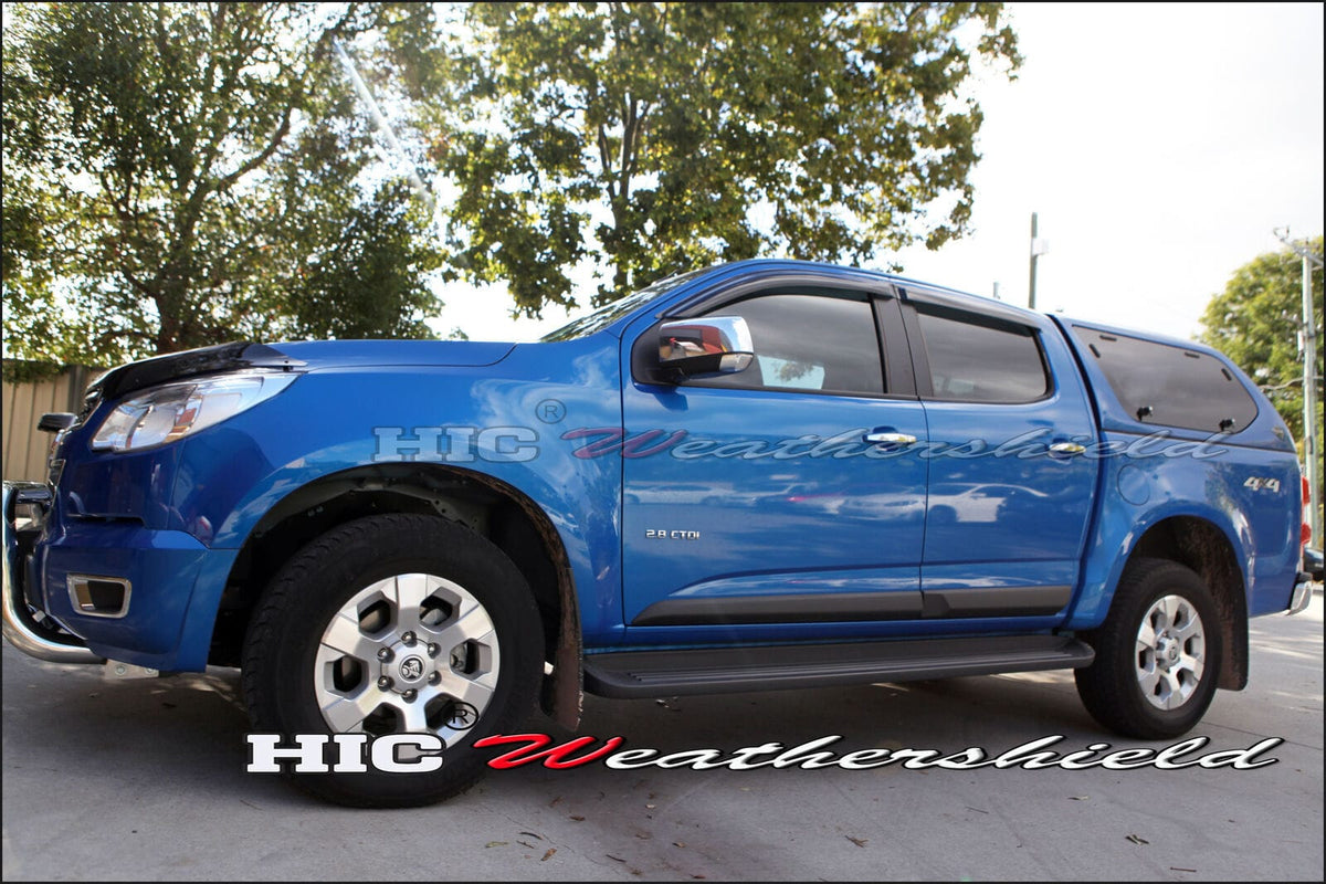 Installed View - Holden Colorado 5 Door Ute (2012-2020): Premium Window Visors