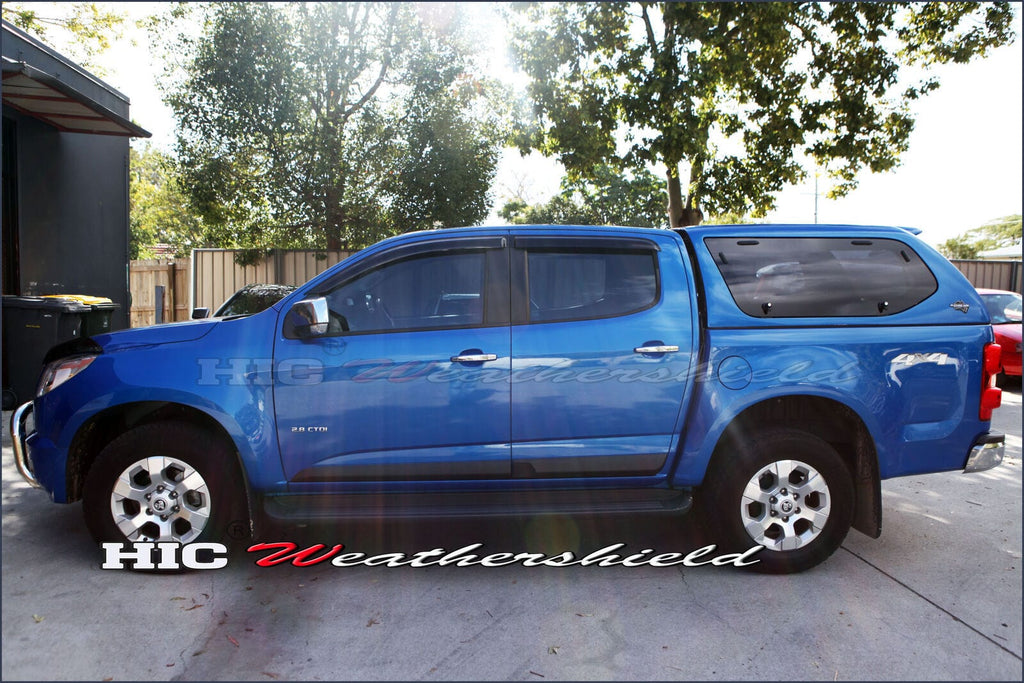 Installed View - Holden Colorado 5 Door Ute (2012-2020): Premium Window Visors