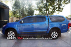 Installed View - Holden Colorado 5 Door Ute (2012-2020): Premium Window Visors
