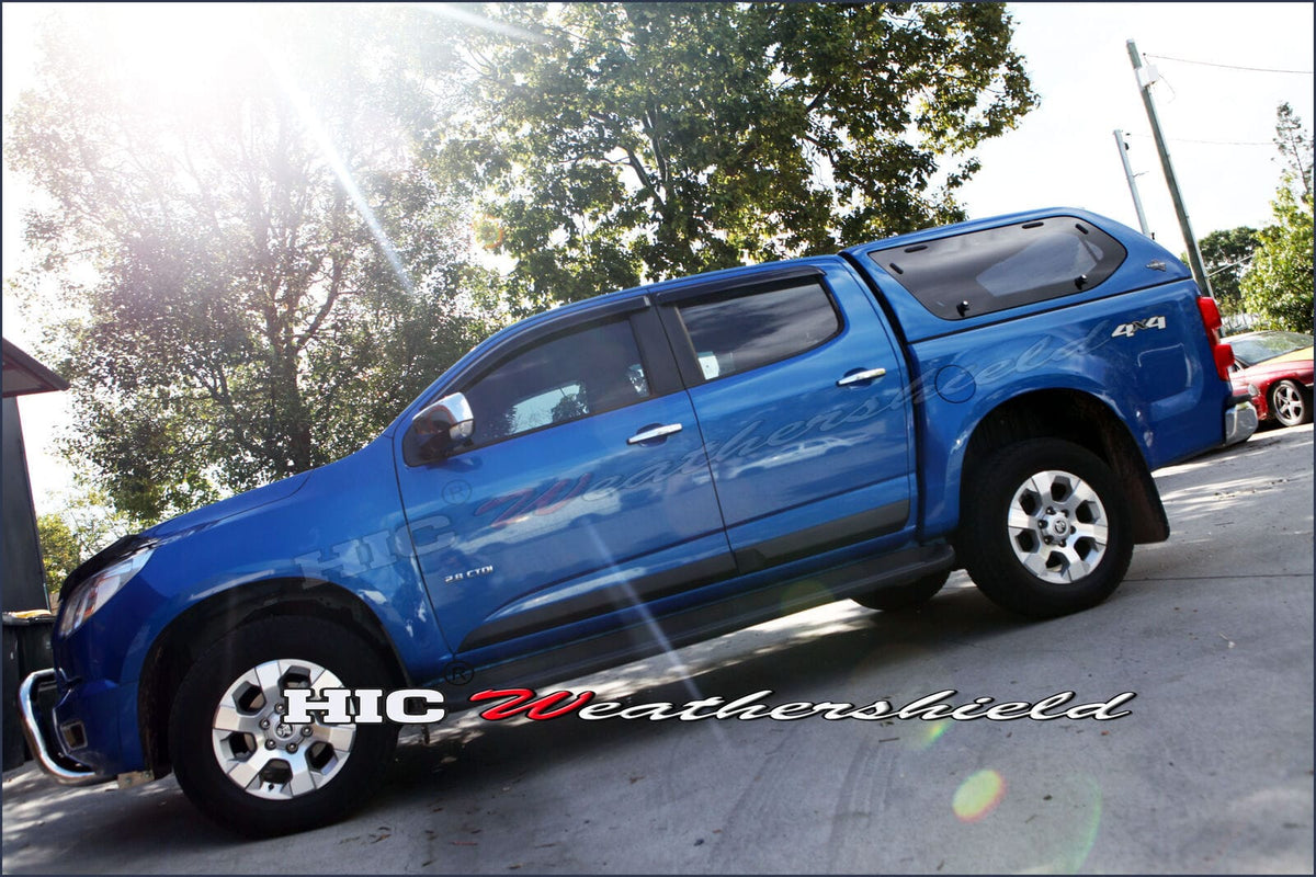 Installed View - Holden Colorado 5 Door Ute (2012-2020): Premium Window Visors