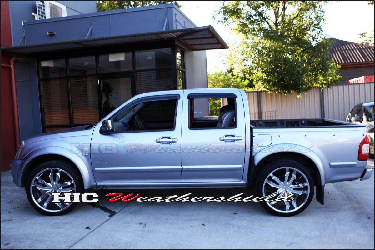 Installed View - Holden Colorado RC Crew Cab Ute (2008-2012): Premium Window Visors