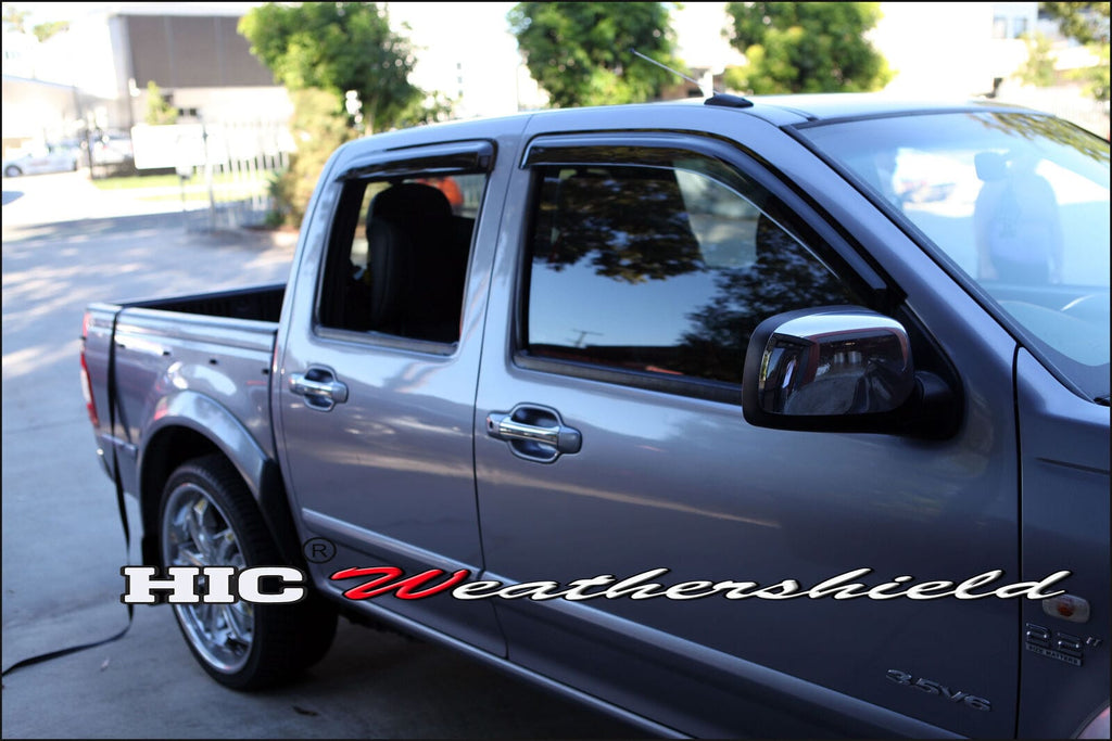Installed View - Holden Colorado RC Crew Cab Ute (2008-2012): Premium Window Visors