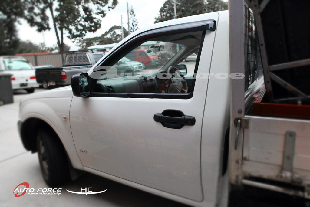 Installed View - Holden Colorado Single Cab Ute (2008-2011): Premium Window Visors