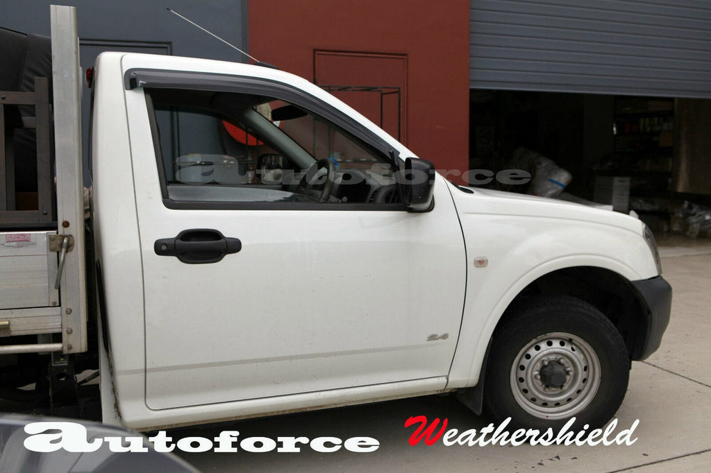 Installed View - Holden Colorado Single Cab Ute (2008-2011): Premium Window Visors