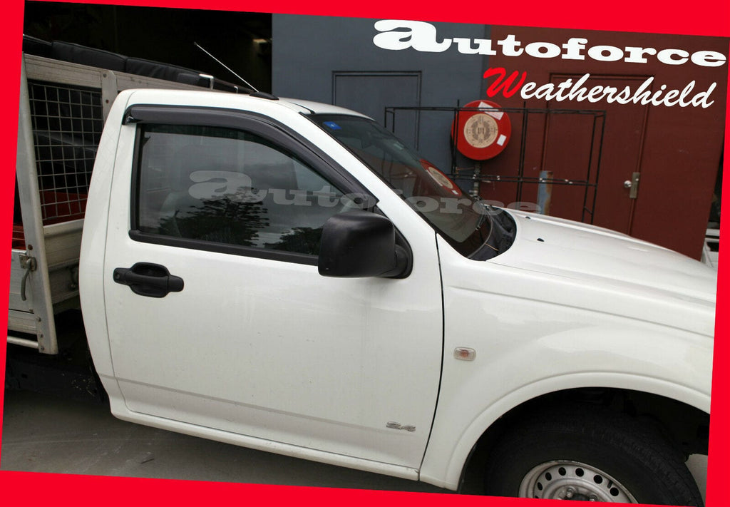 Installed View - Holden Colorado Single Cab Ute (2008-2011): Premium Window Visors