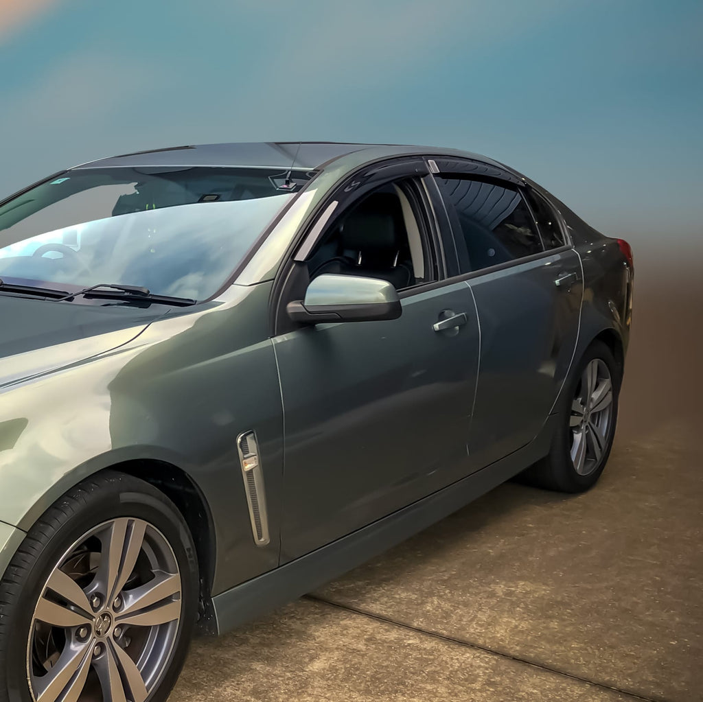 Installed View - Holden Commodore HSV VE VF Sedan (2006-2017): Premium Window Visors