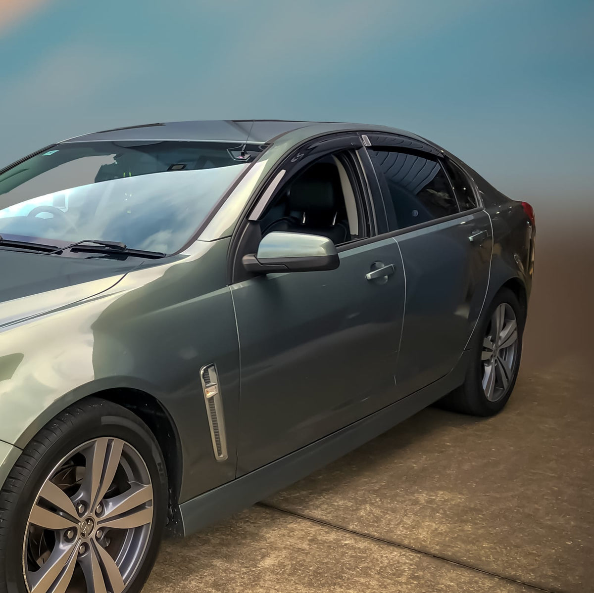 Installed View - Holden Commodore HSV VE VF Sedan (2006-2017): Premium Window Visors