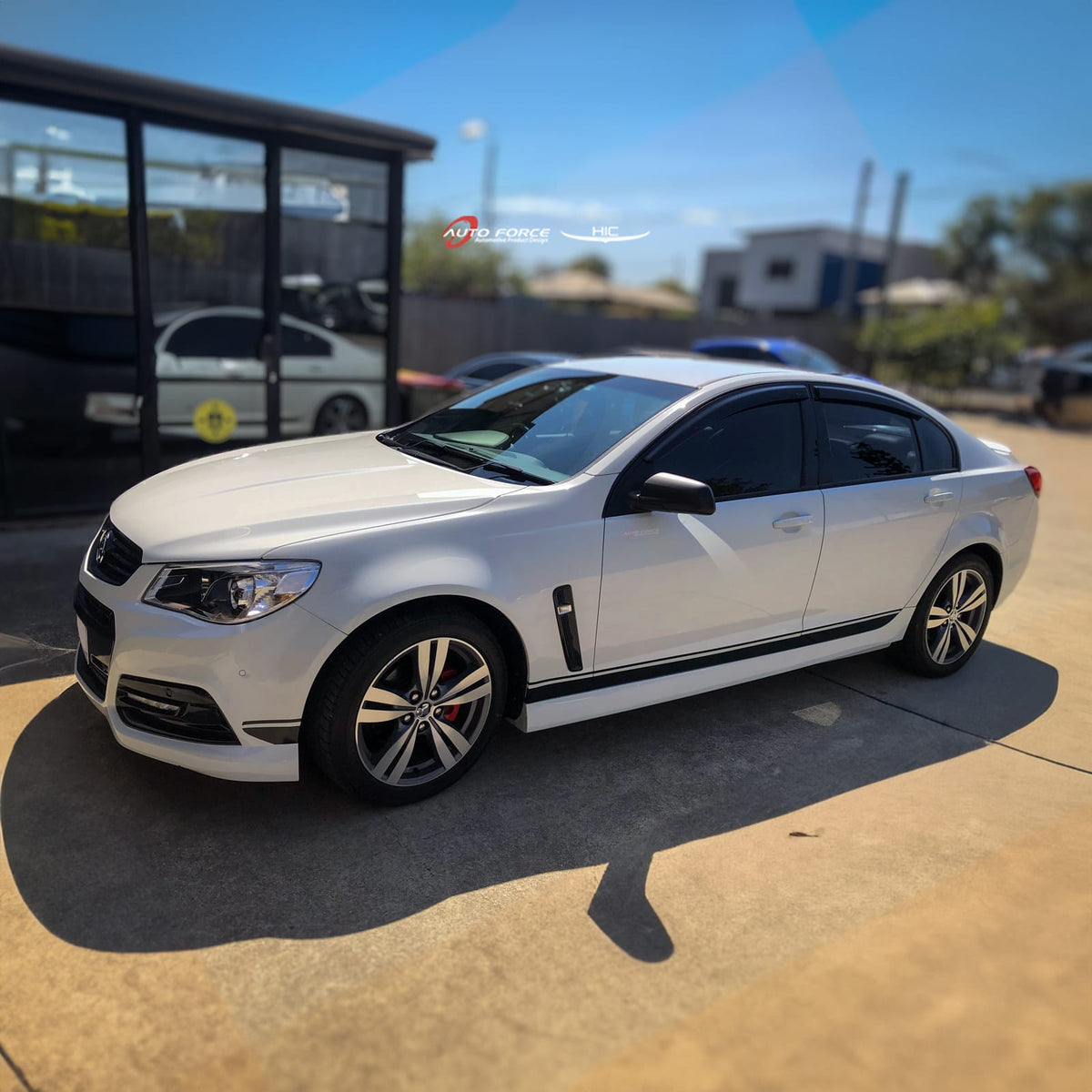 Installed View - Holden Commodore HSV VE VF Sedan (2006-2017): Premium Window Visors