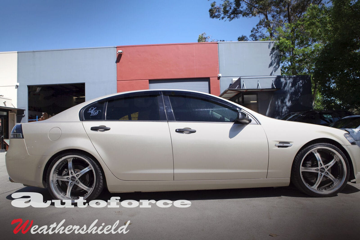 Installed View - Holden Commodore HSV VE VF Sedan (2006-2017): Premium Window Visors