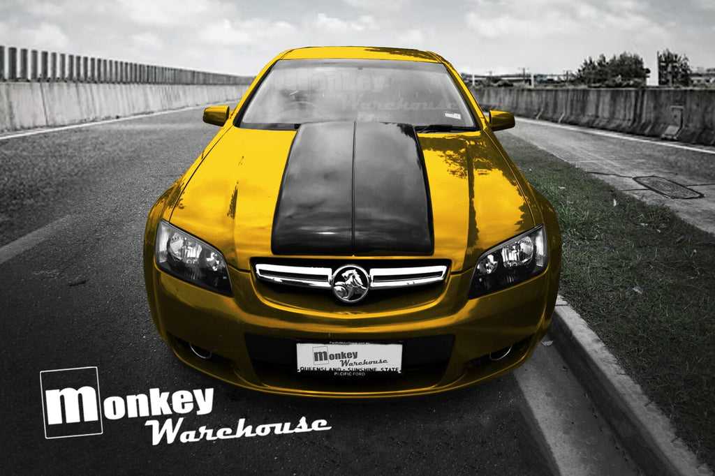 Installed View - Holden Commodore VE: Group A Style Bonnet Scoop
