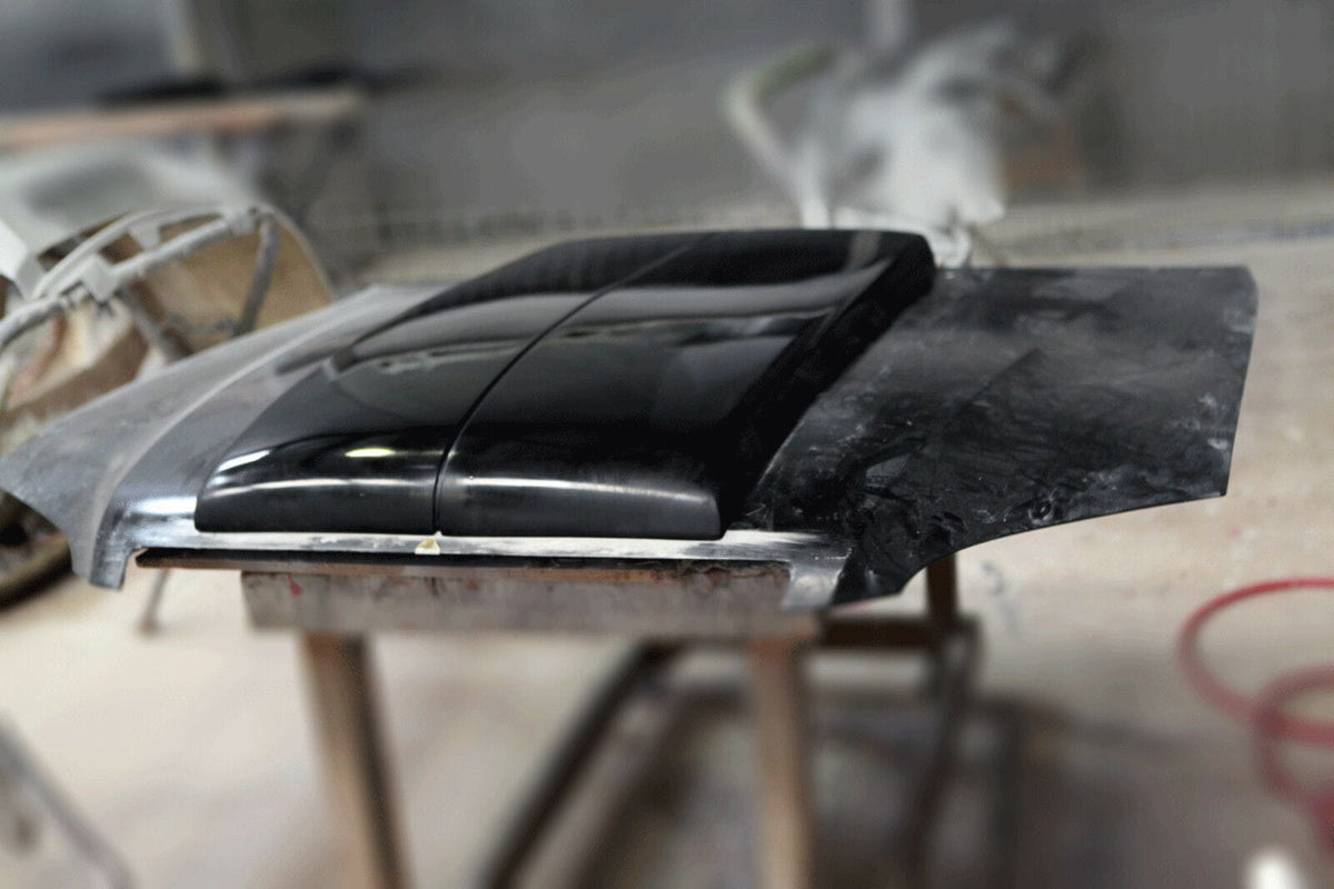 Installed View - Holden Commodore VE: Group A Style Bonnet Scoop