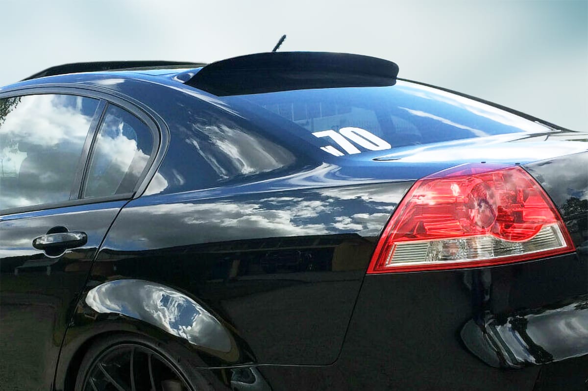 Installed View - Holden Commodore VE VF Sedan (2006-2017): Premium Roof Spoiler