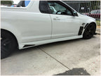 Installed View - Holden Commodore VE VF Ute: Vent Style Side Skirts